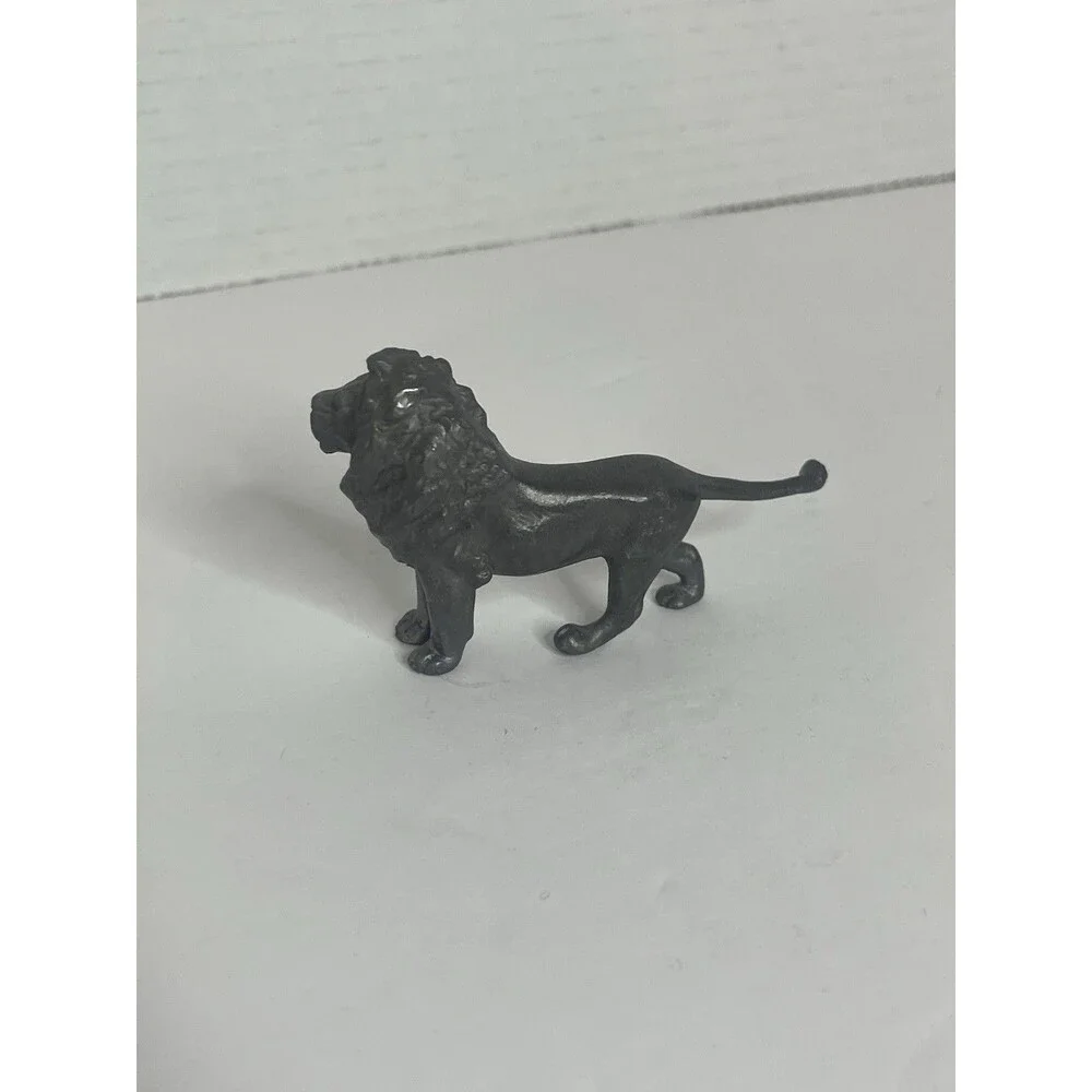 Pewter Mini Lion MCM Vintage Decor 3